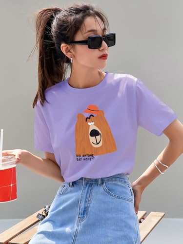 Image of THE DRY STATE Women Cotton Half Sleeve Round Neck Tshirt