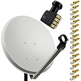 PremiumX PXO-SE LNB ist Wasserdicht, UV beständig und benötigt keinen zusätzlichen Schutz | Das ausziehbare Wetterschutzgehäuse schützt die F-Stecker und Anschlüsse zusätzlich vor Nässe