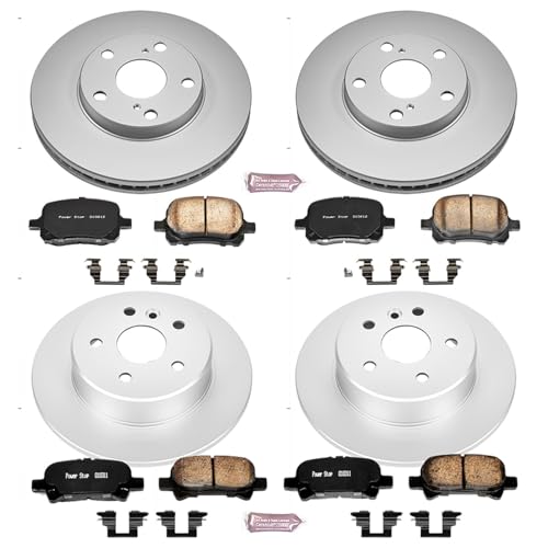 Image of PowerStop Z17 Brake Pad & Fully Coated Rotor Kit Front & Rear CRK1063