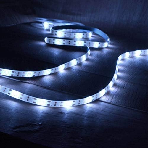 Outdoor Solar LED Strip Lights Cool White, Solar Powered Flexible Waterproof Rope Lights, 8 Modes 180 LED Lights Strip for Garden Porch Gazebo Pathway Patio Umbrella Outside Xmas Window Edge Decor