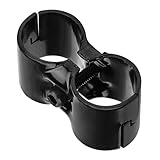 10 Sets Black Double Port Parallel Pipe Clamp for OD 28mm Steel Pipe, Pipe Joint Clamp Clip for OD 1