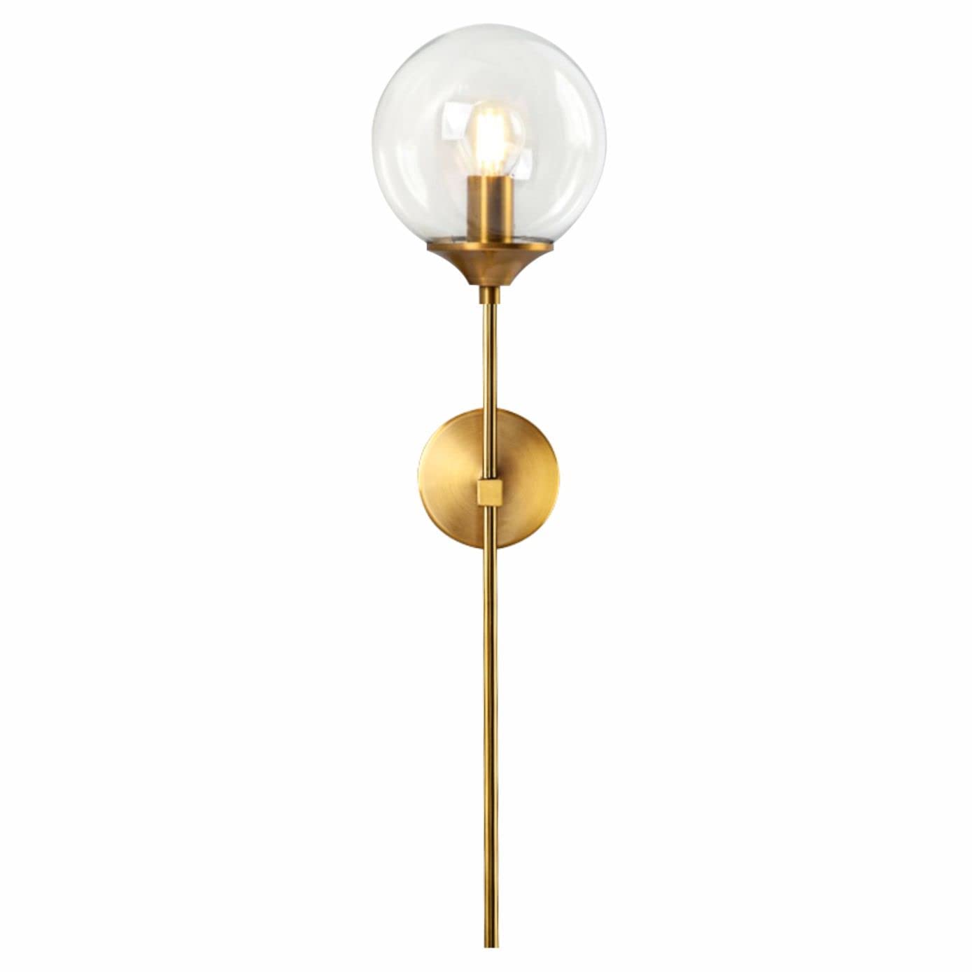 HXYSXHJUO Industrial Wall Sconce with Glass Lampshade Light Fixture for Living Room Bedroom Mirror Lights Iron Indoor Luminaire