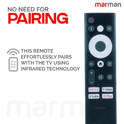 Image of marman Compatible with SENS DWINCI Google Tv Remote Control Original Model SENS43WASUHD SENS55WASUHD Suitable for Smart 4K FHD UHD QLED Android Television - Non Voice Command