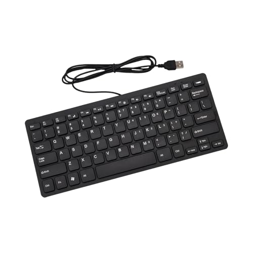 Teclado USB silencioso de 72 teclas con pulsación suave para hogar y oficina