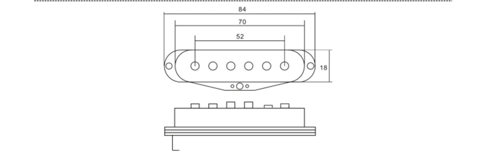 Przetwornik do gitary elektrycznej z pojedynczą cewką naprzemienną kolumną magnetyczną zacisk z drutu z tektury włóknistej z osłoną do gitary elektrycznej ST/SQ Przetwornik Części Gitary Elektrycznej(