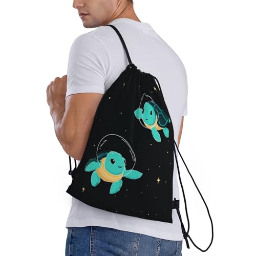 Cute Sea Turtle Drawstring Bag, Lightweight Sports Gym Backpack with Adjustable Shoulder Straps for Fitness, Yoga, Travel3