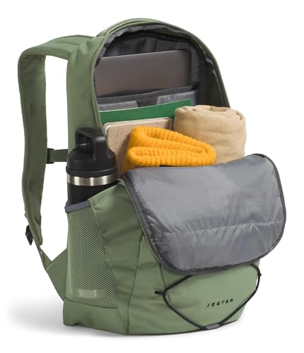 Image of The North Face Jester Everyday Laptop Backpack - Commuter Daypack, Water Repellent, Laptop Sleeve, Bark Mist /TNF Black, One Size