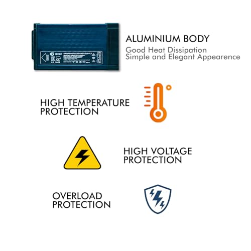 7SEVEN® SMPS 12v 1000w 83a Power Supply Weather Proof Rainproof Suitable for LeD Signage, Strip Light, Decorate Lite, Surveillance CCTV Camera &... - Image 4