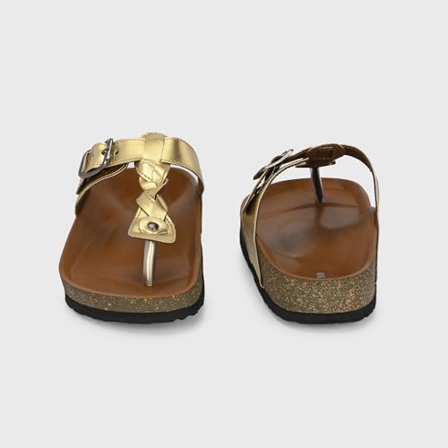 Image of Centrino Women's Berkin-Style Slip-On Sandals | Open Toe Design | Soft PU Footbed | Lightweight & Comfortable | Arch Support | On-Grip Sole | Casual Outdoor Wear (7695)