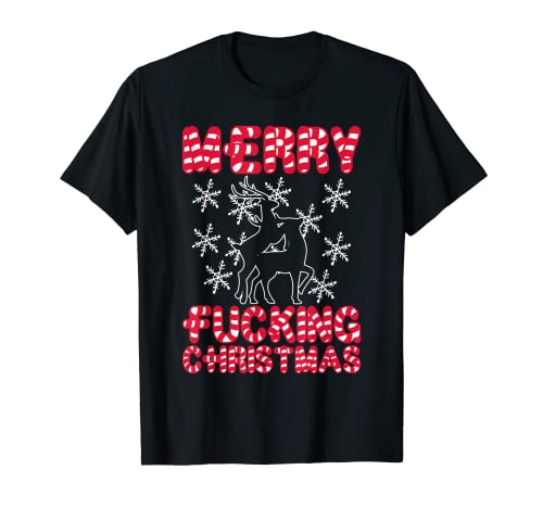 Feliz Puta Navidad Adulto Humor Ofensivo Feo Suéter Camiseta