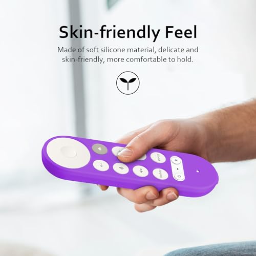 Coque Google TV Streamer 4K violette LEFXMOPHY étui protection silicone boîtier