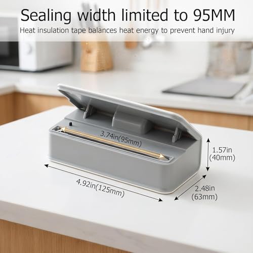 Mini Magnetic Bag Sealer Rechargeable Heat Sealer Cutter with LED Display thumbnail 11