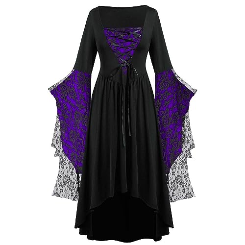 Halloween Disfraz Adulto Medievales para Mujer Disfraces Halloween Adulto Vestido De Demonio vestido medieval Gótico Ropa Punk Disfraz Vestidos Medievales Tallas Grandes corsé gótico victoriano