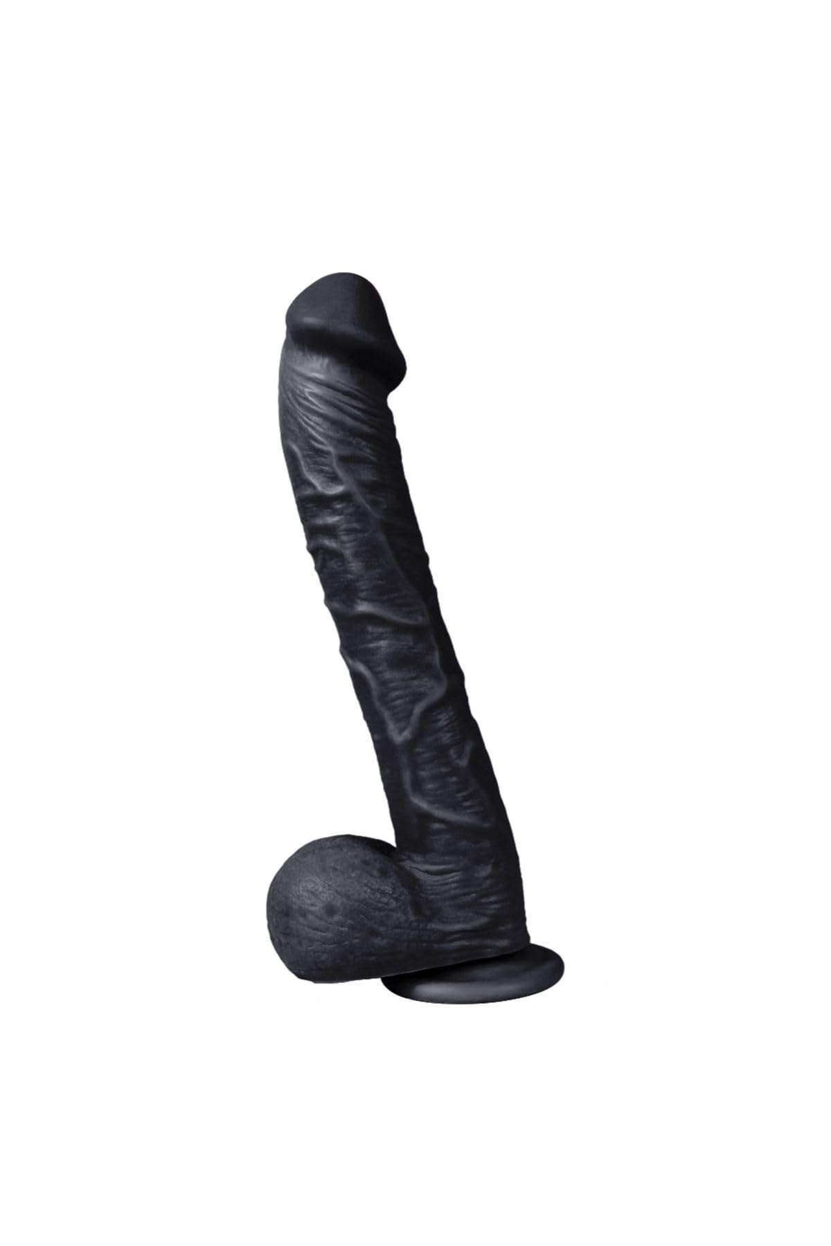 TruvaShop Siyah Dev Gladyatör 33 cm Realistik Penis Gerçek Görünümlü Dildo