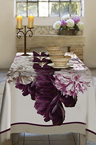 Nappe de table rectangulaire 150x220 Tissage Randi Amaranta pour salon - 4