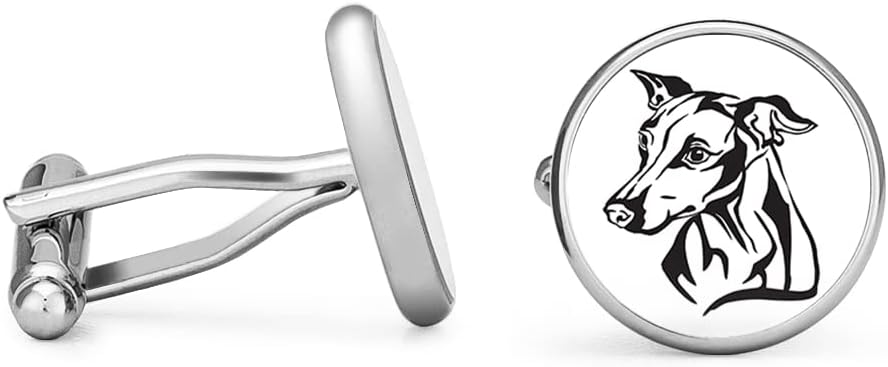 Greyhound Dog Cufflinks Greyhounds Cuff Links (Contoured Edition)
