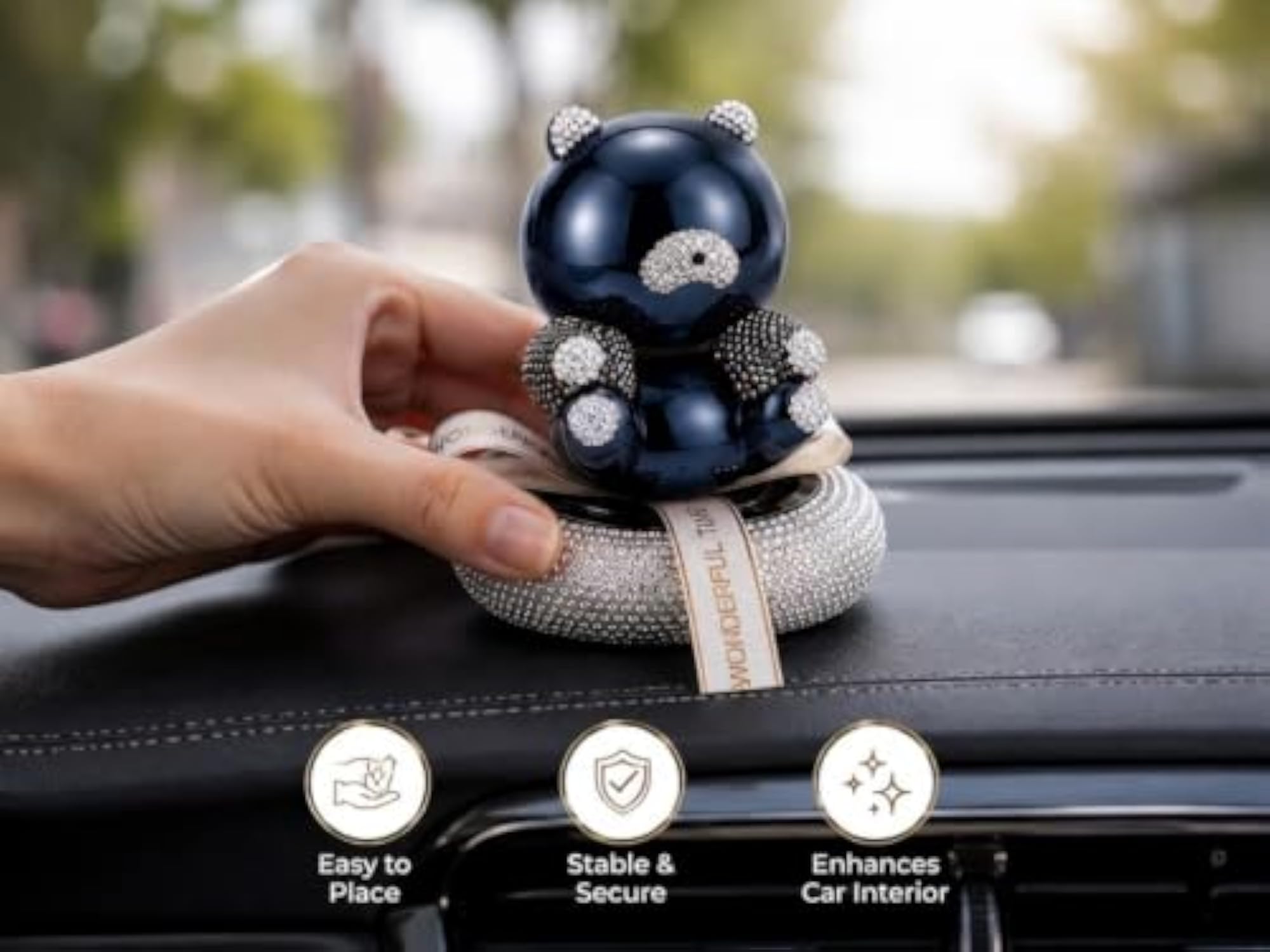 Cute Car Dashboard Decorations with Air Fresheners & Aromatherapy Diffuser