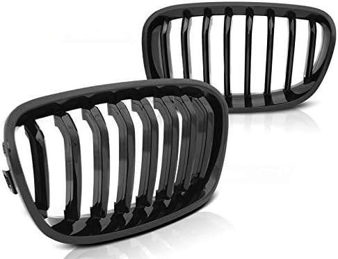 Front Grill Compatible with BMW 1 Series F20 F21 2011 2012 2013 2014 RS-148 Front Central Sport GrillReplacement Kidney Grille Grill Glossy Black