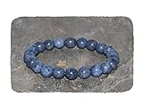  Pulsera de Zafiro Azul de 8 mm Natural, Pulsera de Cuentas Naturales de Piedra Preciosa Corindón, Joyería de Zafiro Azul Genuino, Pulsera Minimalista Unisex