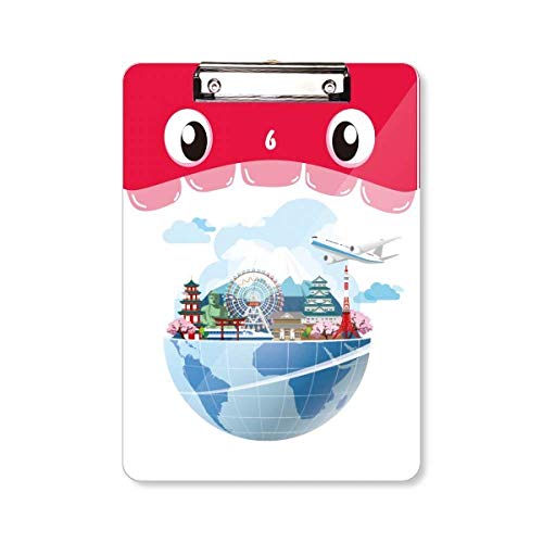 Porte-bloc A4 Travel Journey Japan Sakura avec ouverture d'avion