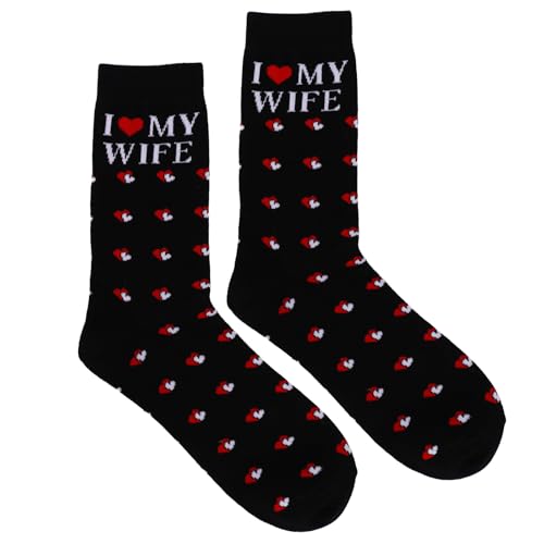 Chaussettes de mariage I Love My Wife en coton cadeau mari drôle