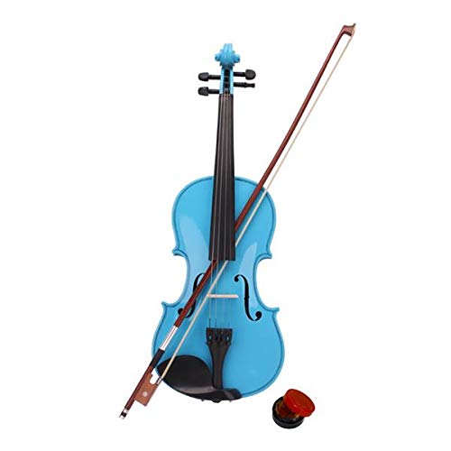 Emilorey 4/4 Full-Size Acoustic Violin Set With Case Bow Rosin Basswood Violin Instrument For Beginners Adults Kids Light Blue thumb #1