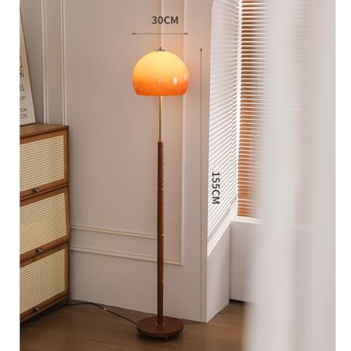 Lámpara de pie de madera maciza con diseño artesanal wabi-sabi y acabado elegante 2