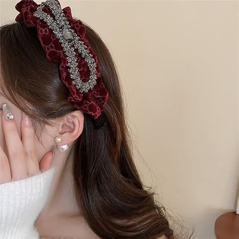 Kriccio Headbands Rhinestone Crystal Head Bands Diademas Para Mujer De Moda Padded Hair Accessories No Slip Hairbands for Girls Women-052-#05 Cover