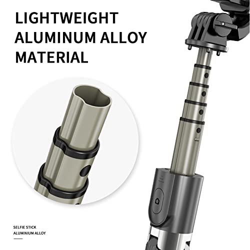 Selfie Stick Tripé com Controle Remoto,Tripé extensível para celular com suporte giratório de 360° -