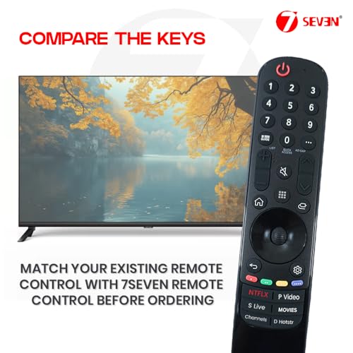 Image of 7SEVEN Compatible with LG TV Remote Control Suitable for Smart WebOS QLED 4K UHD Television Universal Remote for MR21GA MR22GA MR23GA MR24GA with Streaming Apps Non Voice Command