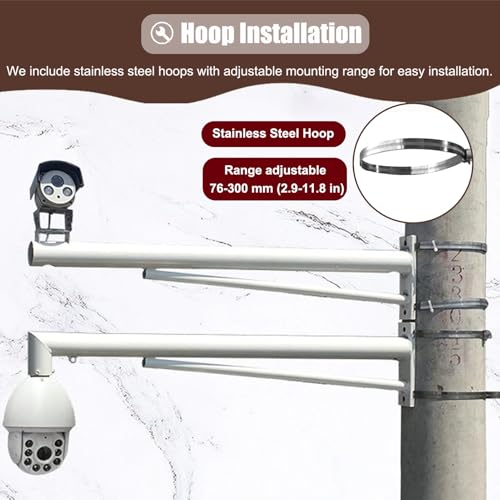 Support de poteau de camera de securite 1.2m pour la protection de votre jardin