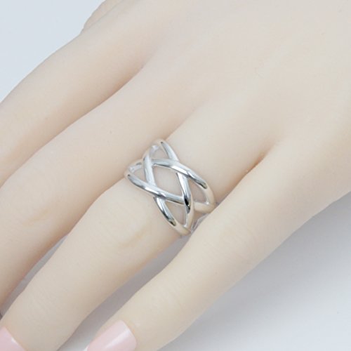 Metal Factory 925 Sterling Silver X Criss Cross Eternity Ring2