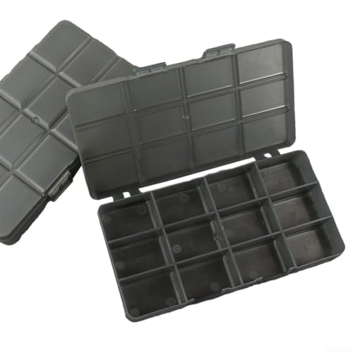 Caja organizadora de herramientas ajustable con múltiples ranuras para herramientas, tornillos, joyas, caja de almacenamiento transparente con rejillas 12/24, construcción de plástico resistente (12