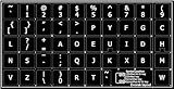 Dvorak Sticker for Keyboard Black Background (14x14) for Desktop, Laptop and Notebook