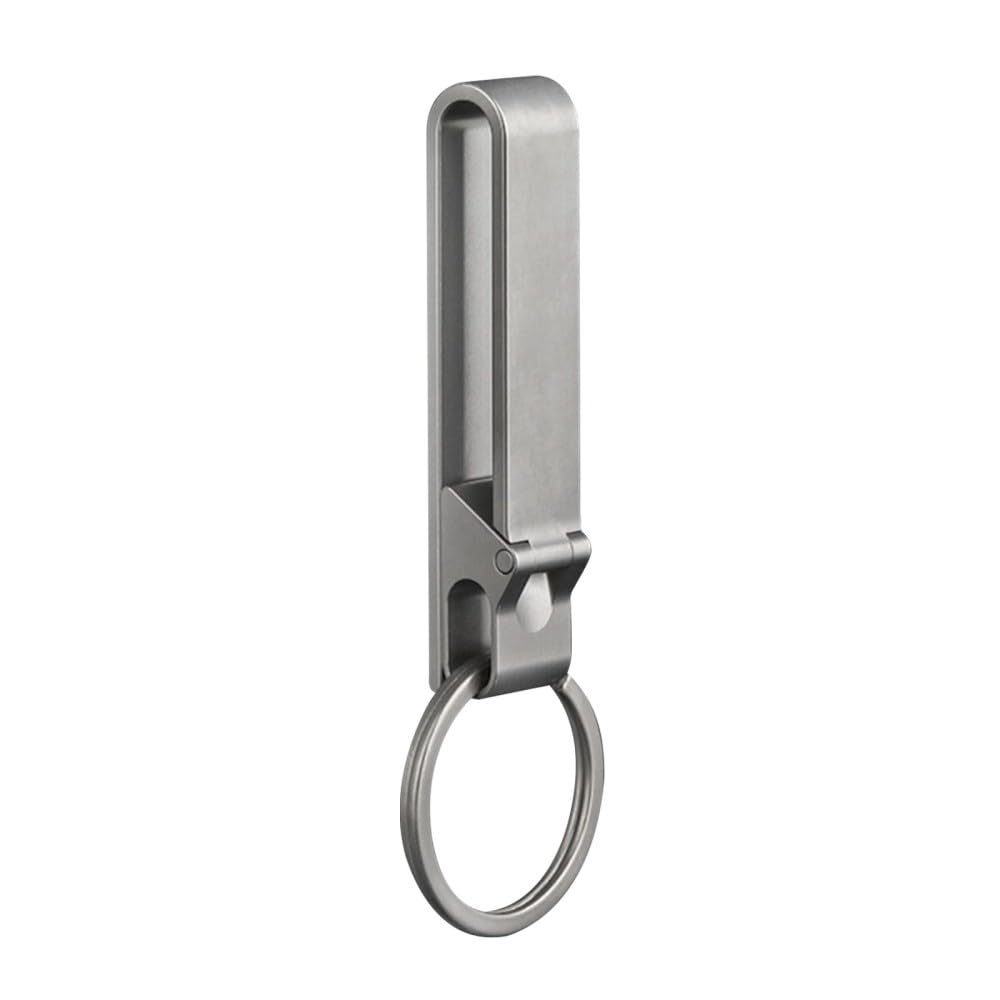 WING - Portachiavi in titanio con clip per moschettone, EDC Heavy Duty Mini moschettoni, ganci a sgancio rapido, gancio ad alta resistenza, ultra leggero e durevole, non cadrà