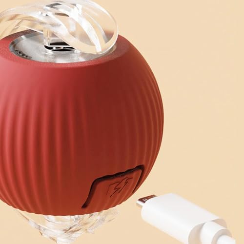 XINJIDUO Bola de enrolar interativa para gatos, cão/gato automáticos de 360°, brinquedo para animais