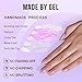 BTArtbox Press On Nails Almond - Short Nude Natural Nails Press Ons, Glue On Nails for Wedding Birthday Gift, Supremely Fit & Glossy Stick On Nails in 15 Sizes - 30 Nail Kit, Nudies