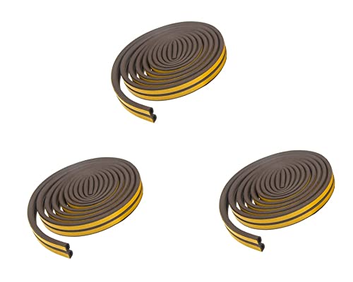 Bilvina Self-Adhesive 5 (16.40 ft), D Shape,EPDM, Rubber Insulation, Weather Proof, dust Proof, Sound Proof, Insect Blocker, Collision for Door/Window | Brown Color | Pack of 3 (B09NN8W7WJ) Amazon Price History, Amazon Price Tracker