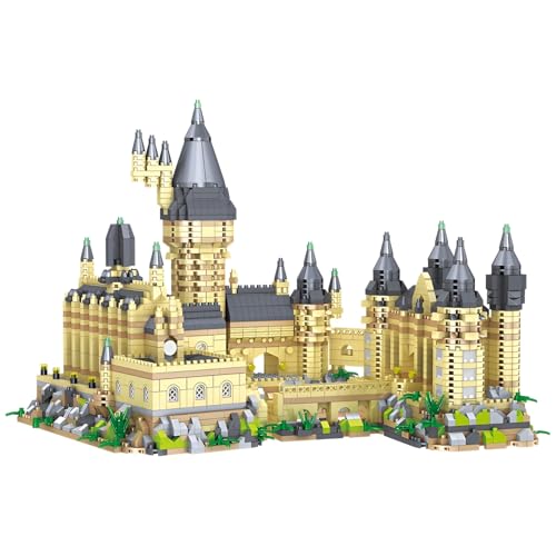 Magisches Schloss Mini Bausteine Bausatz, 2800+Stück Architektur Modell Spielzeug, Sammelbare Konstruktionen Mikro Klemmbausteine, Ideen Geschenke für Fan Kinder Erwachsene und Haus Büro Deko
