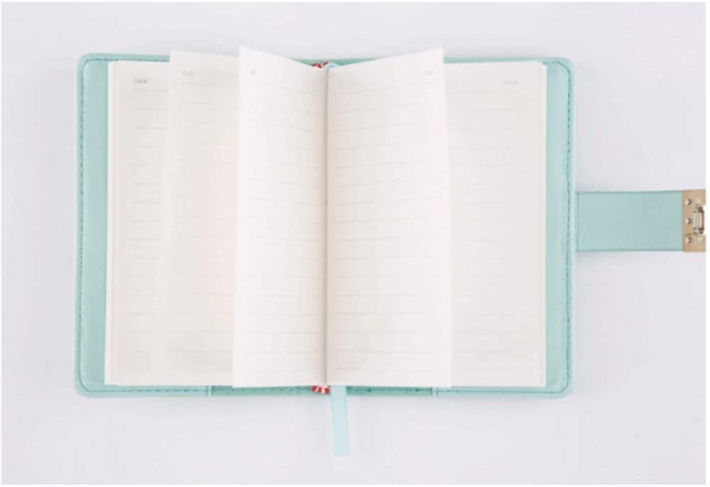 Agenda de Lujo con Estampado en lámina metálica. Diarios, libreta Creativa con contraseña y candado, Bloc de Notas Instalado, Diario Escolar for viajeros(C)