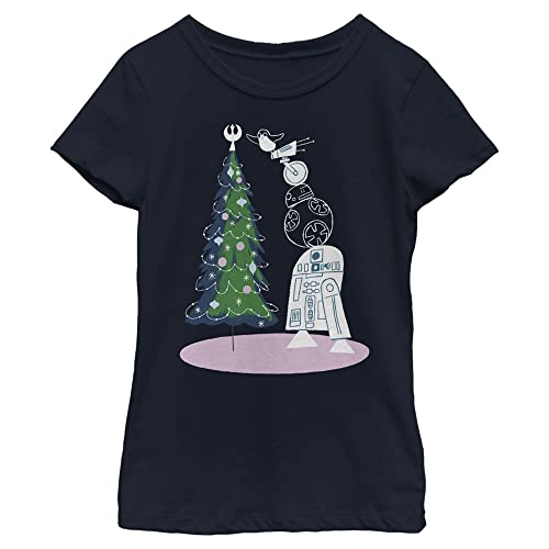T-shirt Star Wars fille en coton respirant imprimé Droid Tree original