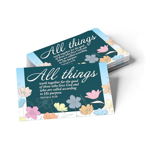 Pass It On Scripture Cards Faith, Rom 8:28 – Packung mit 25 inspirierenden christlichen Karten mit Schrift-Ermutigung, Bibelvers-Karten für Andachten, Bibelstudium, Auswendiglernen und Grüße