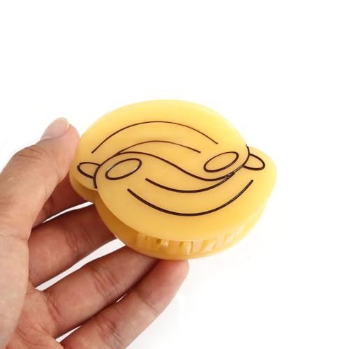 Hollow Powder Hair Clip Chef's Hair Clip Novelty Personalized Pasta Cute Noodle Hair Claw Acetate Personalized Hair Claw for Mother's Day Gift Holiday 1PC