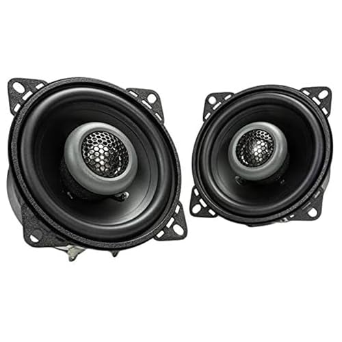 MB Quart Formula 4 Inch 80 Watt 2 Way Coaxial Car Audio Speaker Pair with Built in 1 Inch Tweeters for Vehicle Sound System , Black