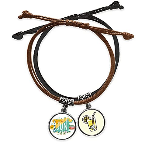 Garde-temps de style bracelet corde juin fait main en cuir