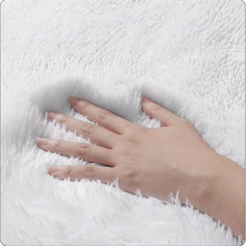 Tapis à poils longs moderne 193x220 cm élégant et moelleux - 4