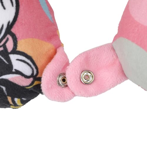 Image of Bioworld Minnie Mouse Kids Travel Set with Neck Pillow Eye Mask and Luggage Tag - Disney Magic on the Go!