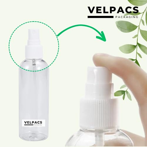 Image of Velpacs 200ml Empty Plastic Bottle for hair application (2 Mist Spray + 1 Applicator) Pack of 3 | Perfect For Rosemary Tea, Perfume, Rosewater, Travel Friendly