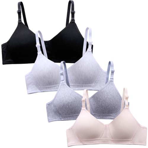 Teen Girls Seamless Training Bra Cotton Bras Adjustable Straps