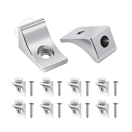 New Upgrade Hardware 8 Pack Heavy Duty Shelf Support, Mounting Brace Fixing Glass Shelf Bracket, Shelf Pegs Shelf Brackets for Kitchen Cabinet Book Shelves, Room Decor Accessories